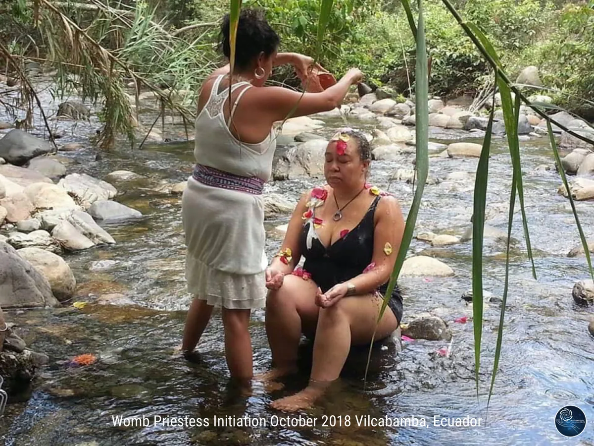 Yaffah during her 2018 priestess initiation in Ecuador